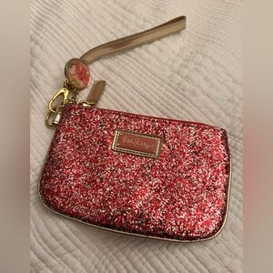NWOT Lilly Pulitzer Pink Sparkled Wristlet vintage in unused condition